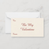  Victoriaans Valentijnsdag, liefdesaanbod Notitiekaartje (Achterkant)