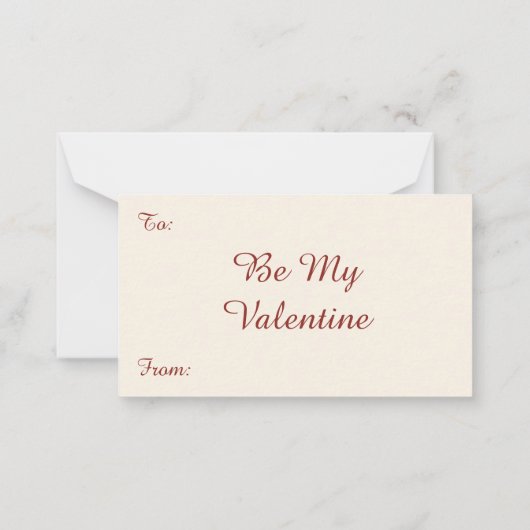  Victoriaans Valentijnsdag, liefdesaanbod Notitiekaartje (Achterkant)