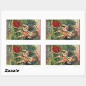  Victoriaans Valentijnsdag, liefdesaanbod Rechthoekige Sticker (Vel)