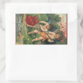  Victoriaans Valentijnsdag, liefdesaanbod Rechthoekige Sticker (Tas)