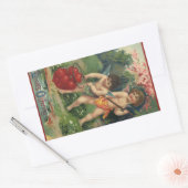  Victoriaans Valentijnsdag, liefdesaanbod Rechthoekige Sticker (Envelop)