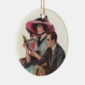  Victoriaans Valentijnsdag Love and Romance Keramisch Ornament (Rechts)