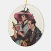  Victoriaans Valentijnsdag Love and Romance Keramisch Ornament (Links)