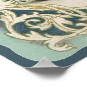  Victoriaans Valentijnsdag, meisje met Rozen Poster (Hoek)