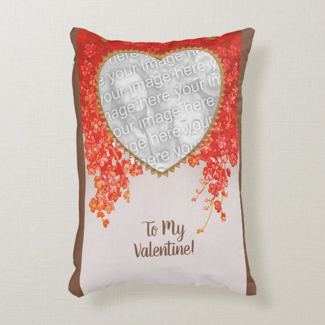  Victoriaans Valentijnsdag Mijn hart is Thine Accent Kussen (Voorkant(Verticaal))