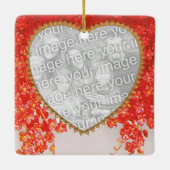  Victoriaans Valentijnsdag Mijn hart is Thine Keramisch Ornament (Achterkant)