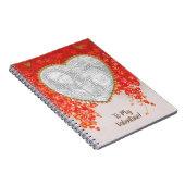 Victoriaans Valentijnsdag Mijn hart is Thine Notitieboek (Rechterzijde)