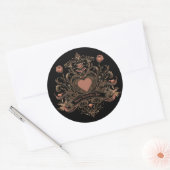 , Victoriaans Valentijnsdag Ronde Sticker (Envelop)