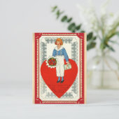  Victoriaans Valentijnsdag Schattige Grappig gedic Briefkaart (Staand voorkant)