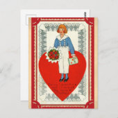  Victoriaans Valentijnsdag Schattige Grappig gedic Briefkaart (Voorkant / Achterkant)