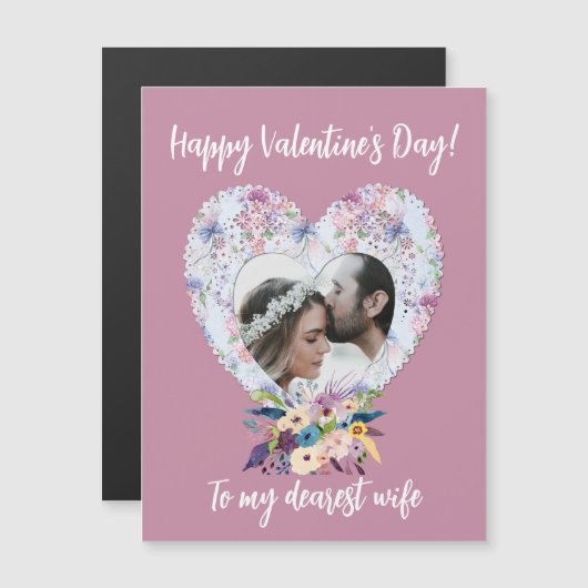 Victoriaans Valentijnsdag van het Hart Floral Wife (Voorkant / Achterkant)