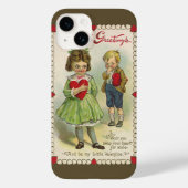 Victoriaans Valentijnsdag, verlegen kinderen Case-Mate iPhone Case (Achterkant)