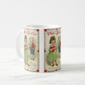  Victoriaans Valentijnsdag, verlegen kinderen Koffiemok (Voorkant links)