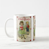  Victoriaans Valentijnsdag, verlegen kinderen Koffiemok (Links)