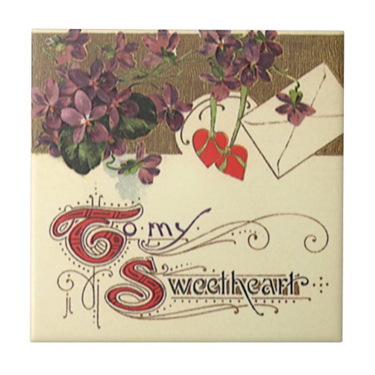 Victoriaans Valentijnsdag voor mijn kind Tegeltje (Voorkant)