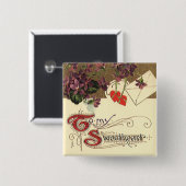  Victoriaans Valentijnsdag voor mijn kind Vierkante Button 5,1 Cm (Voorkant /achterkant)