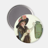  Victoriaans Valentijnsdag Vrouw-liefdesbrief Magneet (Voorkant / Achterkant)