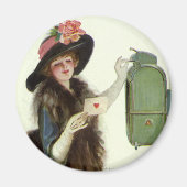  Victoriaans Valentijnsdag Vrouw-liefdesbrief Magneet (Voorkant)