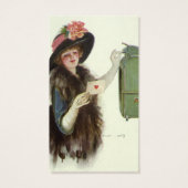 Victoriaans Valentijnsdag Vrouw-liefdesbrief Visitekaartjes (Achterkant)