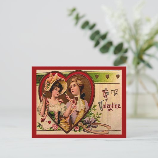 Victoriaans Valentijnse Briefkaart (Staand voorkant)