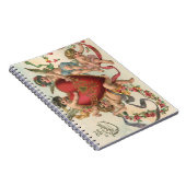  Victoriaans Valentijnse , Cherubs Angels Heart Notitieboek (Rechterzijde)