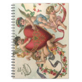  Victoriaans Valentijnse , Cherubs Angels Heart Notitieboek (Voorkant)
