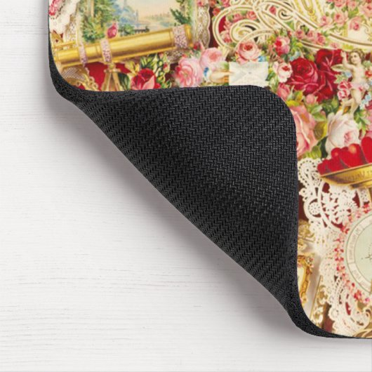 Victoriaans Valentijnse  Mousepad Collage Muismat (Hoek)