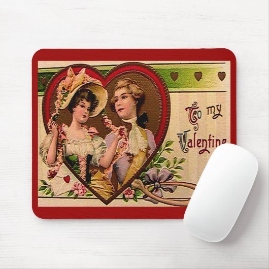Victoriaans Valentijnse Muismat (Met muis)
