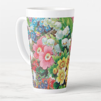 Victoriaans Valentijnskaart, bloemboeket Latte Mok