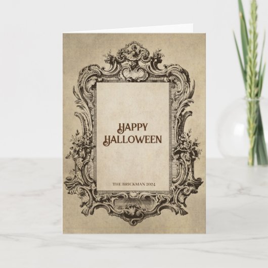 Victoriaans vampier Halloween Kaart (Voorkant)