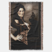 Victoriaans Vampier Weerwolf Deken (Voorkant Verticaal)