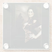 Victoriaans Vampier Weerwolf Glazen Onderzetter (Achterkant)