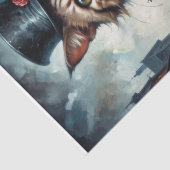 Victoriaans vampierkat - Decoupage - Tissuepapier (Detail)