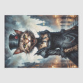 Victoriaans vampierkat - Decoupage - Tissuepapier (Voorkant)