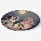 Victoriaans varkens papieren bordje (Gekanteld)