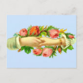 Victoriaans vastgelopen handdruk briefkaart (Voorkant)