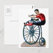 Victoriaans velocipede fiets Acrobat Briefkaart (Voorkant / Achterkant)
