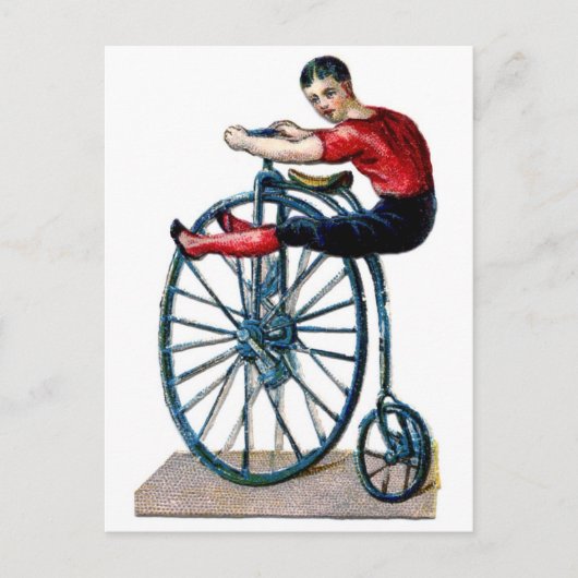 Victoriaans velocipede fiets Acrobat Briefkaart (Voorkant)