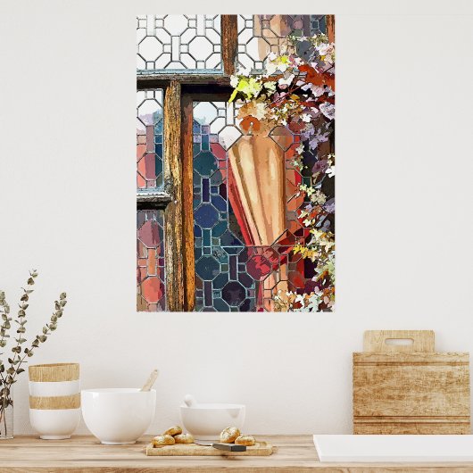 VICTORIAANS VENSTER POSTER (Keuken)