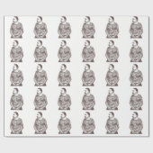 Victoriaans vent met tatoeage Mustache Cadeaupapier (Vlak)