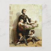 Victoriaans ventilatorverkoper briefkaart (Voorkant)