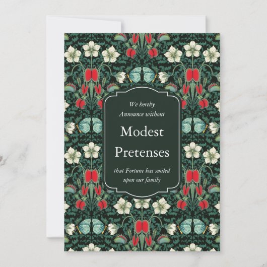 Victoriaans Venus Flytrap Creatief Gepersonaliseer Aankondiging (Voorkant)