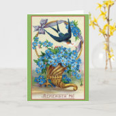 Victoriaans Vergeet me niet Let op Kaart (Gele Bloem)