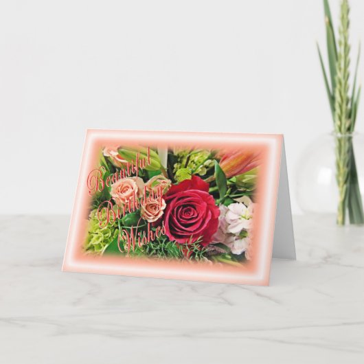 Victoriaans verjaardagswensen kaart (Voorkant)