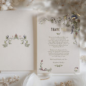 Victoriaans verlichte goudfolie dank u kaart