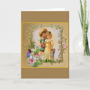 Victoriaans Verloving of bruiloft Kaart