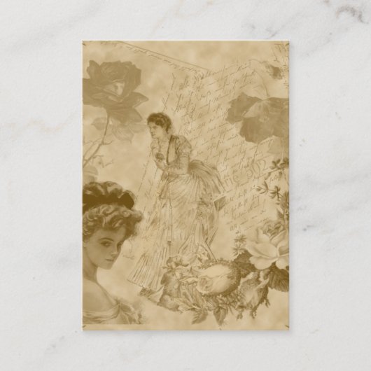 Victoriaans Verticaal bedrijfsprofiel Visitekaartje (Voorkant)