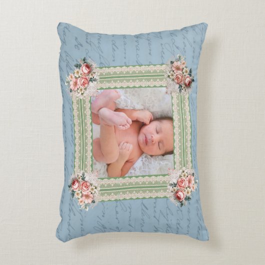  Victoriaans Vervaagde Damask Foto Accent Kussen (Voorkant(Verticaal))