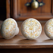 Victoriaans vervaagde filigraan bloemige Waterverf Keramische Knop