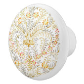 Victoriaans vervaagde filigraan bloemige Waterverf Keramische Knop (Rechts)